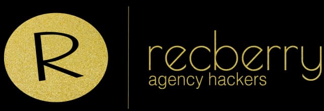 Recberry logo gold circle with letter R in the middle
